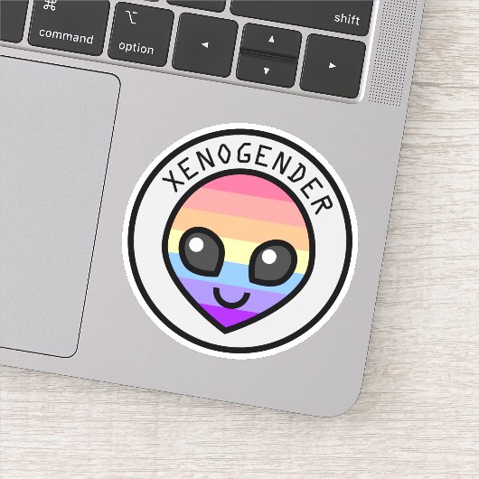 Cute Xenogender Alien Sticker (Detail)