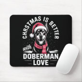 Cute Xmas Christmas Is Better With Doberman Nscher Muismat (Met muis)