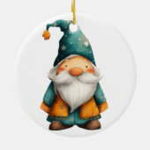 Cute Xmas Gnome First Christmas Baby Name& Photo Keramisch Ornament (Achterkant)