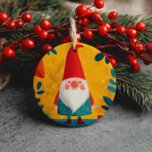 Cute Xmas Gnome My First Christmas Baby Photo  Keramisch Ornament