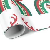 Cute Xmas Holiday Kerstregenbooggeschreeuw Cadeaupapier