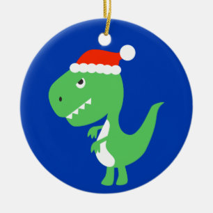 Cute Xmas Kerstmis Dinosaur Dino Ornament