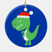 Cute Xmas Kerstmis Dinosaur Dino Ornament (Achterkant)
