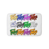 Cute Xmas Kitten Cat Pattern Rows Badmat (Voorkant)