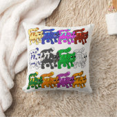 Cute Xmas Kitten Cat Pattern Rows Kussen (Deken)