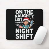 Cute Xmas Night Shift Nurse Christmas For Healthca Muismat (Met muis)