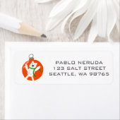 Cute Xmas Ornament Beer CUSTOM Mailing Label (Insitu)