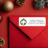 Cute Xmas Ornament Bird CUSTOED Mailing Label