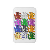 Cute Xmas Pattern Kitten Crowd Badmat (Voorkant Verticaal)