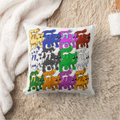 Cute Xmas Pattern Kitten Crowd Kussen (Deken)