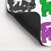 Cute Xmas Pattern Kitten Group Muismat (Hoek)