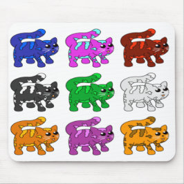 Cute Xmas Pattern Kitten Group Muismat