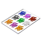 Cute Xmas Pattern Kitten Group Notitieboek (Linkerzijde)