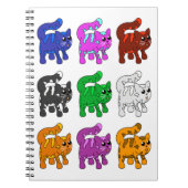 Cute Xmas Pattern Kitten Group Notitieboek (Voorkant)