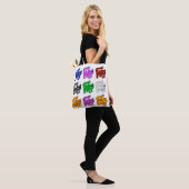 Cute Xmas Pattern Kitten Group Tote Bag (Op model)