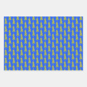 Cute Xmas RV Camper Treilers Holiday Blue Inpakpapier Vel (Voorkant)