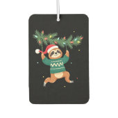 Cute Xmas Sloth Santa Hat Christmas Sloth - Tree L Luchtverfrisser (Voorkant)