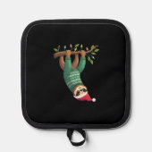 Cute Xmas Sloth Santa Hat Christmas Sloth - Tree L Pannenlap (Voorkant)