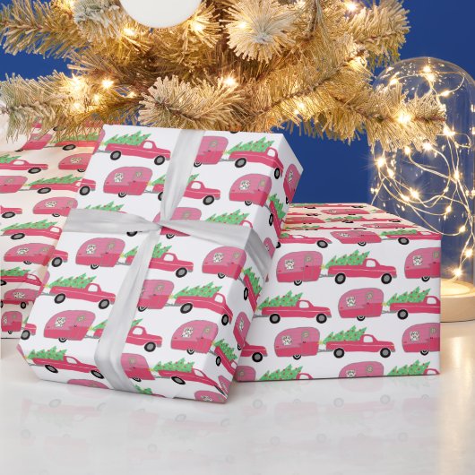 Cute Xmas Trailers RVs Trucks Christmas Holiday  Cadeaupapier (Feestdagen)