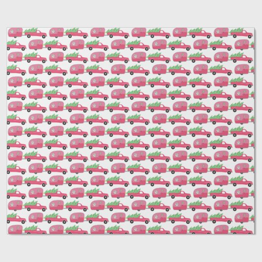Cute Xmas Trailers RVs Trucks Christmas Holiday  Cadeaupapier (Vlak)