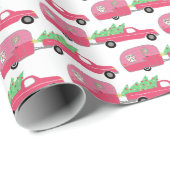 Cute Xmas Trailers RVs Trucks Christmas Holiday  Cadeaupapier (Rol Hoek)