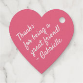 Cute XOXO Great Friend REAL FOLIE Gift Bedankjes Labels (Achterkant)