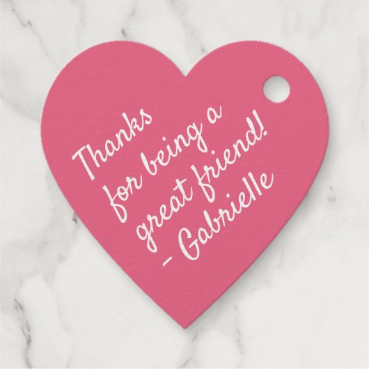 Cute XOXO Great Friend REAL FOLIE Gift Bedankjes Labels (Achterkant)