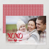 Cute XOXO Hart Valentijnsdag Fotokaarten Feestdagenkaart (Voorkant / Achterkant)