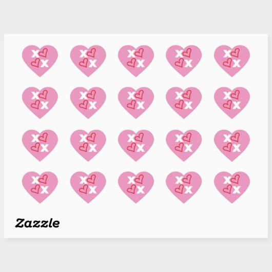 Cute XOXO Heart Sticker (Vel)