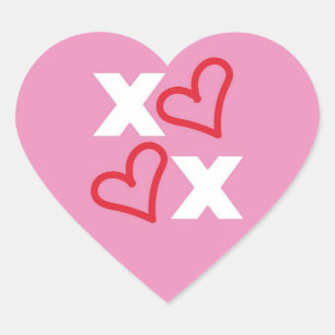Cute XOXO Heart Sticker