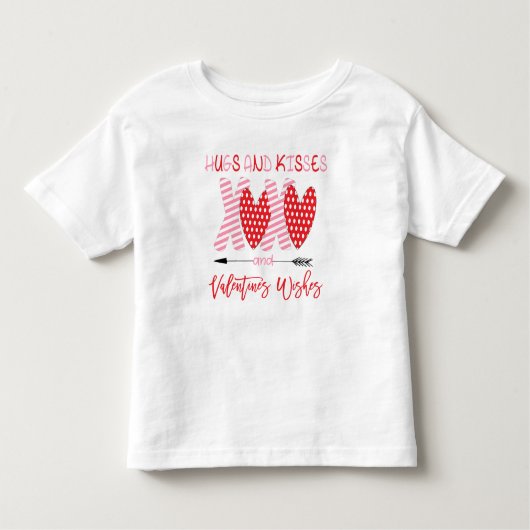 Cute XOXO Hugs and Kisses Valentine Kinder Shirts (Voorkant)