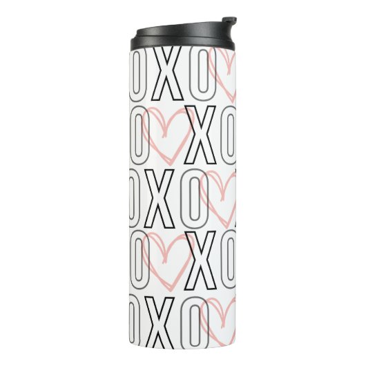 Cute XOXO-Valentijnsdag Thermosbeker (Gedraaid links)