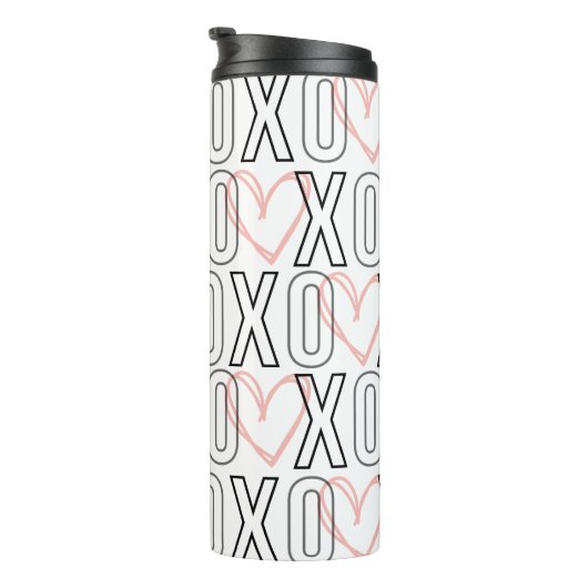 Cute XOXO-Valentijnsdag Thermosbeker (Geroteerd rechts)