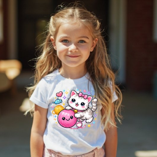 Cute Y2K Kitty Sparkle Toddler Tee Kinder Shirts
