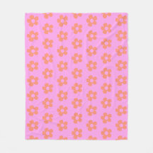 Cute Y2k Preppy Hot Pink Floral Pattern Dorm Decor