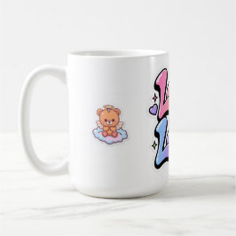 Cute Y2K Regenboog Love is Love Graffiti Mok met E