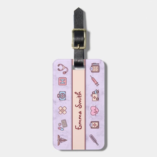  Cute Yami Kawaii Pastel Bagagelabel (Voorkant verticaal)