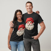 Cute Yarn Kerstman Kerstgezicht T-shirt (Unisex)