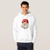 Cute Yarn Santa Christmas Face Hoodie (Voorkant volledig)