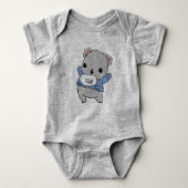 Cute Yawning Teddy Bear on Team Nap Romper (Voorkant)
