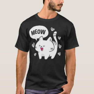 Cute yawning white t-shirt