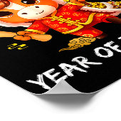 Cute Year Of The Horse Lion Dance Chinese Lunar Ne Poster (Hoek)