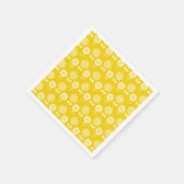Cute Yellow and White Floral Pattern Paper Servet (Hoek)