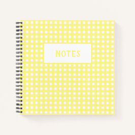 Cute Yellow and White Plays Day Notitieboek