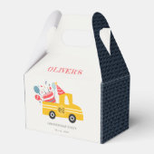 Cute Yellow Any Age Birthday Party Cake Truck Bedankdoosjes (Voorkant Zijde)