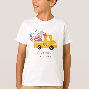 Cute Yellow Any Age Birthday Party Cake Truck T-shirt