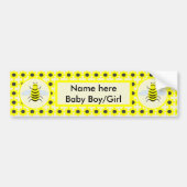 Cute Yellow Baby bee Geslacht Neutraal Aangepast Bumpersticker (Voorkant)