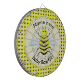 Cute Yellow Baby bee Geslacht Neutraal Aangepast Dartbord (Voorkant Links)