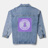 Cute Yellow Baby bee Geslacht Neutraal Aangepast Denim Jacket (Achterkant)