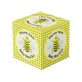 Cute Yellow Baby bee Geslacht Neutraal Aangepast Kubus (Achter hoekig)